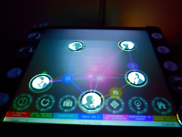 Interactive table in action